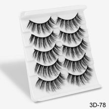 Load image into Gallery viewer, SEXYSHEEP 5Pairs 3D Mink Hair False Eyelashes Natural/Thick Long Eye Lashes Wispy Makeup Beauty Extension Tools
