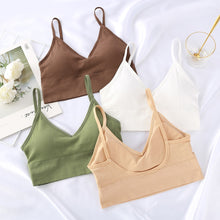 Load image into Gallery viewer, Women Tank Crop Top Seamless Sexy Lingerie With Removable Padded Camisole
