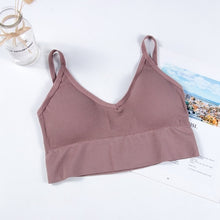 Load image into Gallery viewer, Women Tank Crop Top Seamless Sexy Lingerie With Removable Padded Camisole

