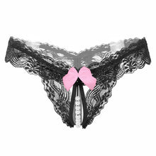 Load image into Gallery viewer, Female Underwear Lace Seamless Thongs Women's Pants Sexy Pearl G-String  Women Crotchless Breathable Sleepwear Summer Cool
