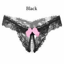 Load image into Gallery viewer, Female Underwear Lace Seamless Thongs Women's Pants Sexy Pearl G-String  Women Crotchless Breathable Sleepwear Summer Cool
