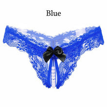 Load image into Gallery viewer, Female Underwear Lace Seamless Thongs Women's Pants Sexy Pearl G-String  Women Crotchless Breathable Sleepwear Summer Cool
