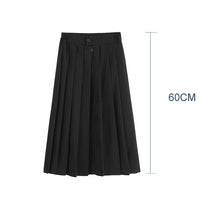 Load image into Gallery viewer, Elastic Waist Japanese Student Girls School Uniform Solid Color Suit Pleated Skirt
