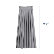 Load image into Gallery viewer, Elastic Waist Japanese Student Girls School Uniform Solid Color Suit Pleated Skirt
