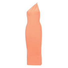 Load image into Gallery viewer, BEAUKEY Autumn Sexy Women White Bandage Dress Bodycon Hot Pink One Shoulder Backless Elastic Elegant Party Celebrity Vestido XL
