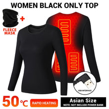 Load image into Gallery viewer, Winter Heated Underwear USB Battery Powered Fleece Thermal Heating

