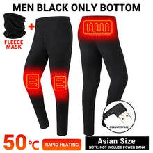 Load image into Gallery viewer, Winter Heated Underwear USB Battery Powered Fleece Thermal Heating
