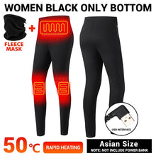 Load image into Gallery viewer, Winter Heated Underwear USB Battery Powered Fleece Thermal Heating
