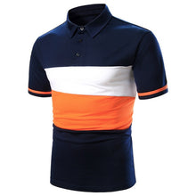 Load image into Gallery viewer, Men Polo Men Shirt Short Sleeve Polo Shirt Contrast Color Summer Streetwear
