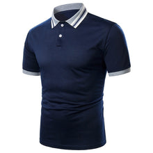 Load image into Gallery viewer, Men Polo Men Shirt Short Sleeve Polo Shirt Contrast Color Summer Streetwear
