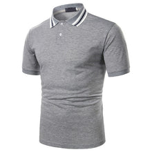 Load image into Gallery viewer, Men Polo Men Shirt Short Sleeve Polo Shirt Contrast Color Summer Streetwear
