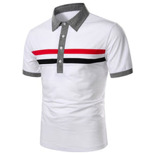 Load image into Gallery viewer, Men Polo Men Shirt Short Sleeve Polo Shirt Contrast Color Summer Streetwear
