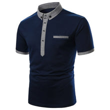 Load image into Gallery viewer, Men Polo Men Shirt Short Sleeve Polo Shirt Contrast Color Summer Streetwear
