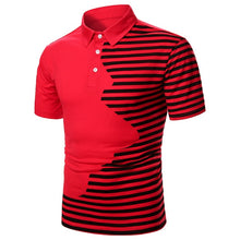 Load image into Gallery viewer, Men Polo Men Shirt Short Sleeve Polo Shirt Contrast Color Summer Streetwear

