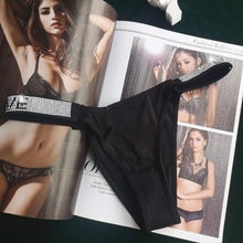 Load image into Gallery viewer, European Sexy Thong Pants Women's Diamond Thong Low Waist Sexy Panties Women's Traceless Briefs Ladies G-String Female Underwear
