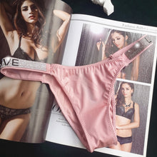 Load image into Gallery viewer, European Sexy Thong Pants Women's Diamond Thong Low Waist Sexy Panties Women's Traceless Briefs Ladies G-String Female Underwear

