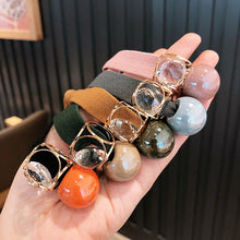 Load image into Gallery viewer, Women Hair Ropes Big Crystal Pearl Band for Fashion
