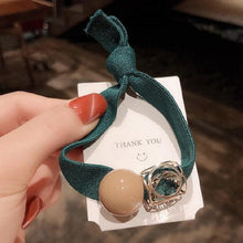 Load image into Gallery viewer, Women Hair Ropes Big Crystal Pearl Band for Fashion

