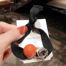 Load image into Gallery viewer, Women Hair Ropes Big Crystal Pearl Band for Fashion
