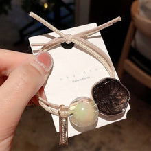 Load image into Gallery viewer, Women Hair Ropes Big Crystal Pearl Band for Fashion
