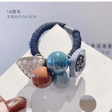 Load image into Gallery viewer, Women Hair Ropes Big Crystal Pearl Band for Fashion
