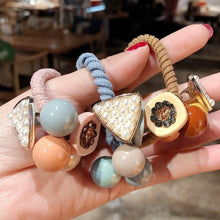 Load image into Gallery viewer, Women Hair Ropes Big Crystal Pearl Band for Fashion
