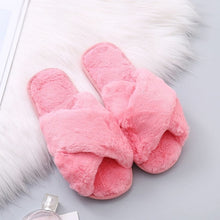 Load image into Gallery viewer, Winter Women House Slippers Faux Fur
