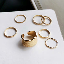 Load image into Gallery viewer, Hip-hop/Rock Metal Geometry Circular Punk Rings Set
