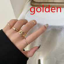 Load image into Gallery viewer, Hip-hop/Rock Metal Geometry Circular Punk Rings Set
