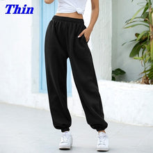 Load image into Gallery viewer, Women Baggy Gray Sports Jogging Pants Wide Leg Oversized Streetwear
