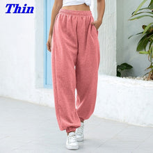 Load image into Gallery viewer, Women Baggy Gray Sports Jogging Pants Wide Leg Oversized Streetwear
