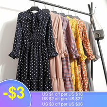 Load image into Gallery viewer, Women Casual Dress Korean Style Floral Printed Chiffon
