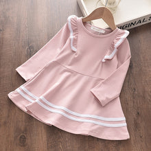 Load image into Gallery viewer, Menoea Toddler Girl Spring Dress Solid Color Baby Girls Turtleneck
