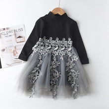 Load image into Gallery viewer, Menoea Toddler Girl Spring Dress Solid Color Baby Girls Turtleneck
