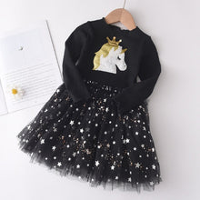 Load image into Gallery viewer, Menoea Toddler Girl Spring Dress Solid Color Baby Girls Turtleneck
