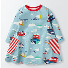 Load image into Gallery viewer, Menoea Toddler Girl Spring Dress Solid Color Baby Girls Turtleneck
