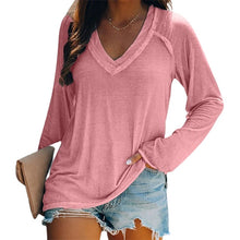 Load image into Gallery viewer, Solid Color Comfortable Casual Round Neck Long Sleeve Knitted T-shirt
