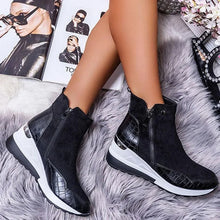 Load image into Gallery viewer, Suede Women Shoes Comfortable Zipper Waterproof Platform Shoes
