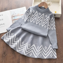 Load image into Gallery viewer, Bear Leader Girls Dress Geometric Pattern Long Sleeve Tutu
