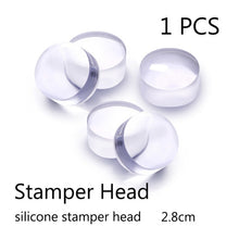 Load image into Gallery viewer, BORN PRETTY Nail Art Templates Clear Jelly Silicone Stamper Enail Stamping Plate Scraper With Cap Transparent Nail Stamper
