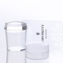 Load image into Gallery viewer, BORN PRETTY Nail Art Templates Clear Jelly Silicone Stamper Enail Stamping Plate Scraper With Cap Transparent Nail Stamper

