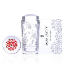 Load image into Gallery viewer, BORN PRETTY Nail Art Templates Clear Jelly Silicone Stamper Enail Stamping Plate Scraper With Cap Transparent Nail Stamper
