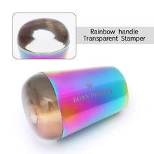 Load image into Gallery viewer, BORN PRETTY Nail Art Templates Clear Jelly Silicone Stamper Enail Stamping Plate Scraper With Cap Transparent Nail Stamper
