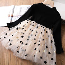 Load image into Gallery viewer, Knitted Chiffon Girl Dress Long Sleeve For Girls
