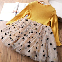 Load image into Gallery viewer, Knitted Chiffon Girl Dress Long Sleeve For Girls
