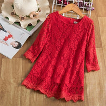 Load image into Gallery viewer, Knitted Chiffon Girl Dress Long Sleeve For Girls
