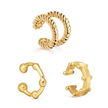 Load image into Gallery viewer, Punk Rock Gold Color Clip Earrings No Piercing
