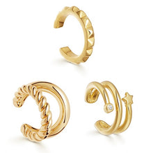 Load image into Gallery viewer, Punk Rock Gold Color Clip Earrings No Piercing
