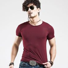 Load image into Gallery viewer, 2021 Brand New Men T Shirt Tops V neck Short Sleeve Tees Men's Fashion Fitness Hot T-shirt For Male Free Shipping Size 5XL
