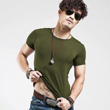 Load image into Gallery viewer, 2021 Brand New Men T Shirt Tops V neck Short Sleeve Tees Men's Fashion Fitness Hot T-shirt For Male Free Shipping Size 5XL
